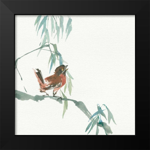 Russet Sparrow Black Modern Wood Framed Art Print by Paschke, Chris