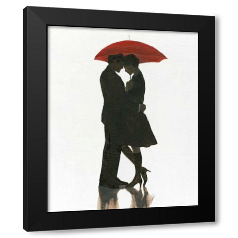 The Embrace I Black Modern Wood Framed Art Print by Fabiano, Marco