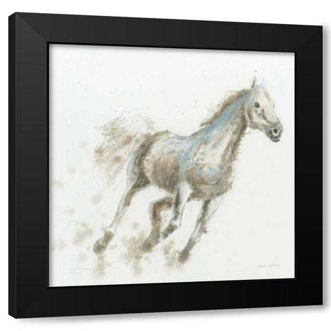 Stallion I Black Modern Wood Framed Art Print with Double Matting by Wiens, James