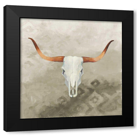 Echoes Taupe Black Modern Wood Framed Art Print by Tillmon, Avery