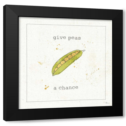 Garden Notes VI Black Modern Wood Framed Art Print with Double Matting by Pela Studio