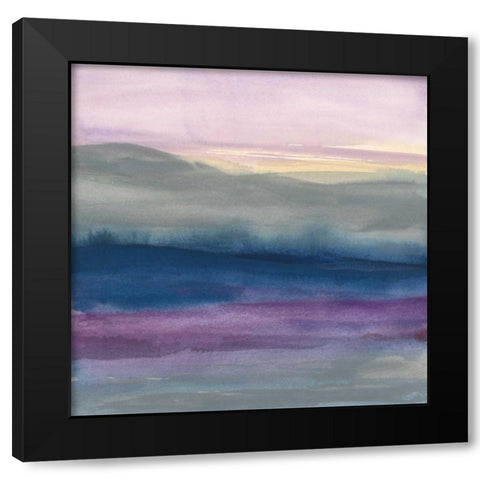 Grey Hills I Black Modern Wood Framed Art Print with Double Matting by Paschke, Chris