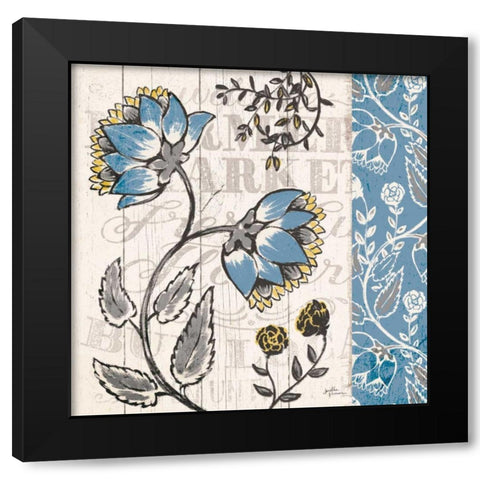 Blooming Season I Black Modern Wood Framed Art Print with Double Matting by Penner, Janelle