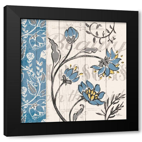 Blooming Season II Black Modern Wood Framed Art Print with Double Matting by Penner, Janelle