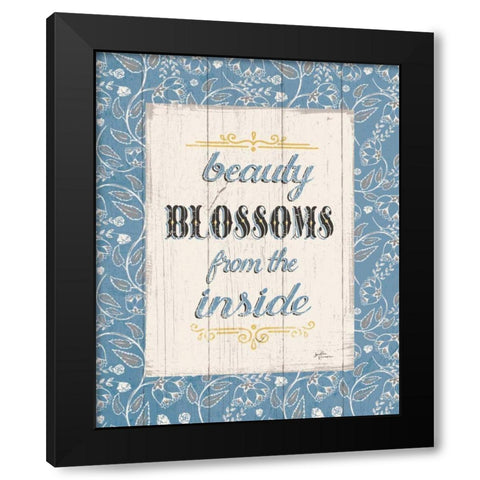 Blooming Season V Black Modern Wood Framed Art Print with Double Matting by Penner, Janelle