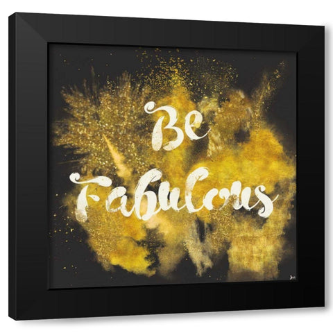 Glitter and Gold I Black Modern Wood Framed Art Print with Double Matting by Aiken, Jess
