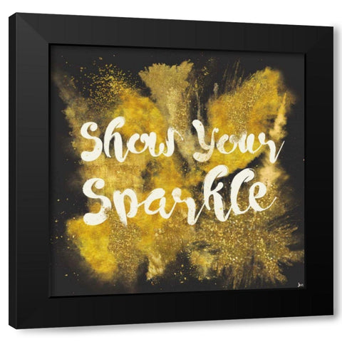 Glitter and Gold II Black Modern Wood Framed Art Print with Double Matting by Aiken, Jess
