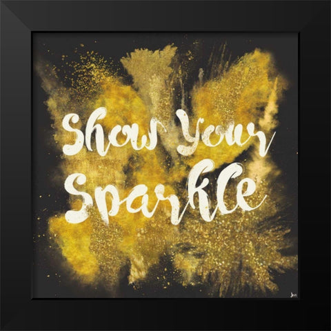 Glitter and Gold II Black Modern Wood Framed Art Print by Aiken, Jess