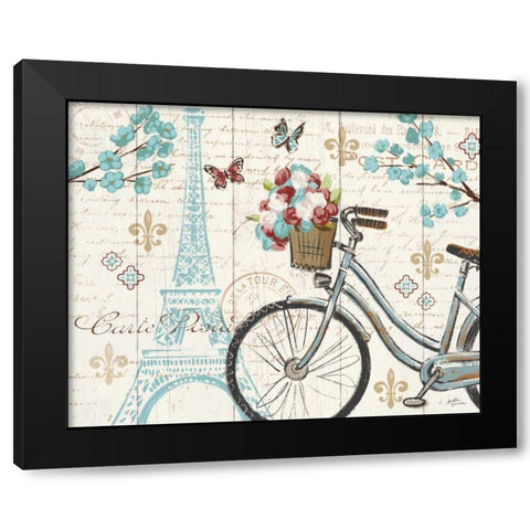 Paris Tour II Black Modern Wood Framed Art Print with Double Matting by Penner, Janelle