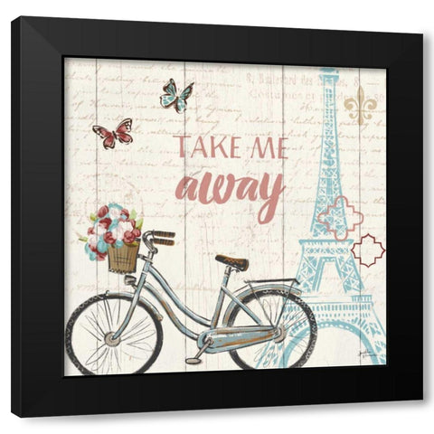 Paris Tour III Black Modern Wood Framed Art Print by Penner, Janelle