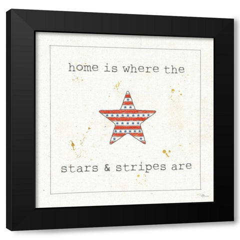 USA Cuties IV Black Modern Wood Framed Art Print by Pela Studio
