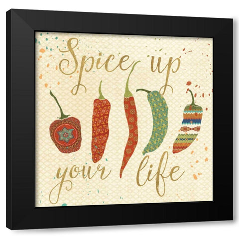 Mexican Fiesta V Black Modern Wood Framed Art Print by Charron, Veronique