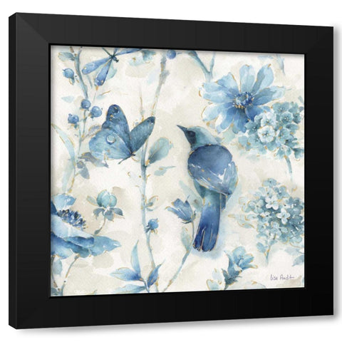 Indigold XII Black Modern Wood Framed Art Print with Double Matting by Audit, Lisa