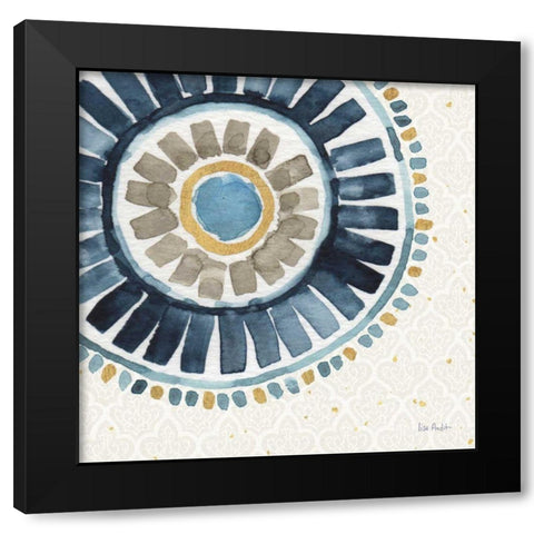Indigold XVII Black Modern Wood Framed Art Print by Audit, Lisa