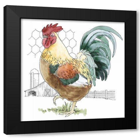 Fun at the Coop V Black Modern Wood Framed Art Print by Grove, Beth