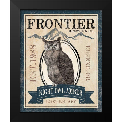 Frontier Brewing III Black Modern Wood Framed Art Print by Marshall, Laura