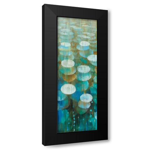 Raindrops II Black Modern Wood Framed Art Print with Double Matting by Nai, Danhui