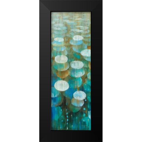 Raindrops II Black Modern Wood Framed Art Print by Nai, Danhui