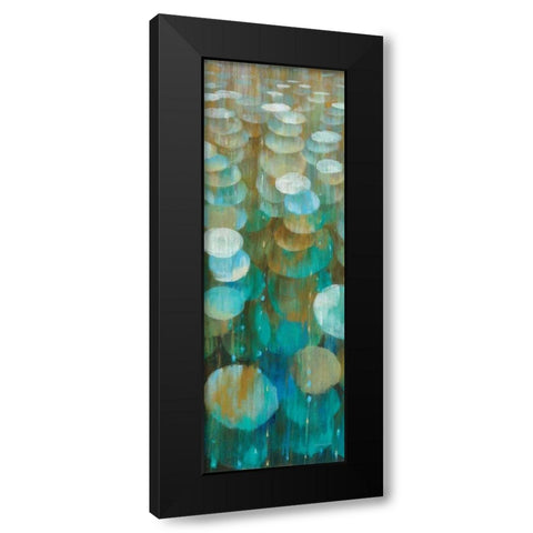 Raindrops III Black Modern Wood Framed Art Print with Double Matting by Nai, Danhui