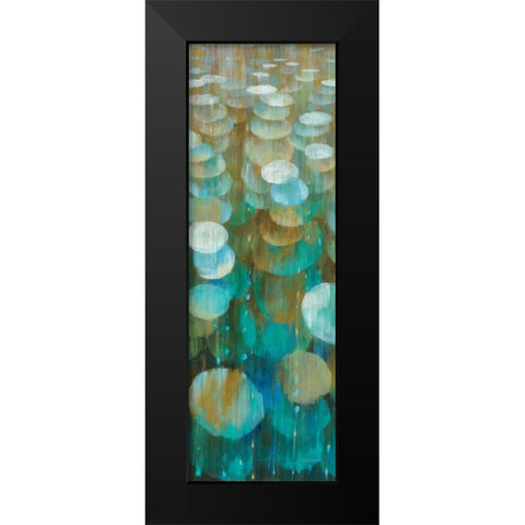 Raindrops III Black Modern Wood Framed Art Print by Nai, Danhui