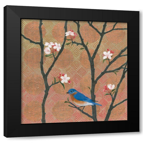 Cherry Blossoms I Black Modern Wood Framed Art Print by Lovell, Kathrine