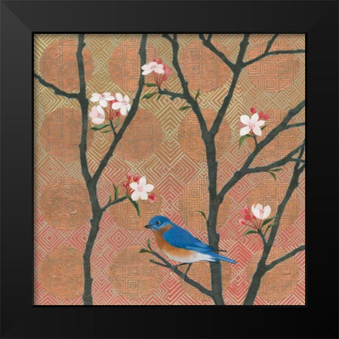 Cherry Blossoms I Black Modern Wood Framed Art Print by Lovell, Kathrine