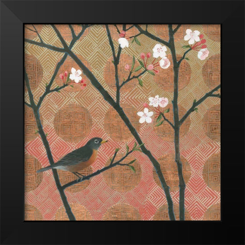 Cherry Blossoms II Black Modern Wood Framed Art Print by Lovell, Kathrine