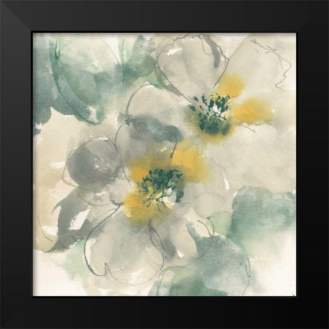 Silver Quince I Black Modern Wood Framed Art Print by Paschke, Chris