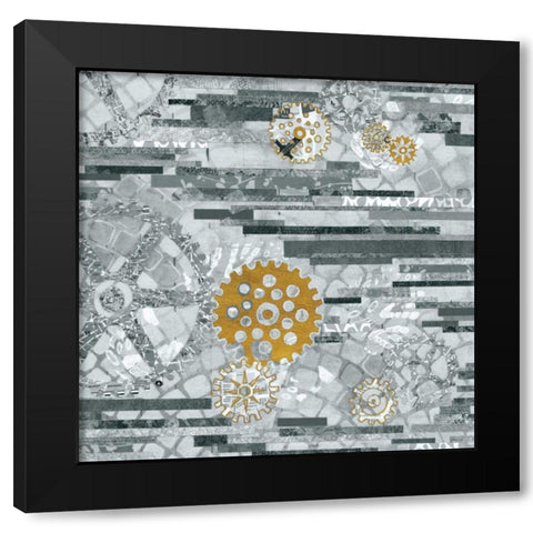 EU Timetable II BW Black Modern Wood Framed Art Print by Ferguson, Kathy