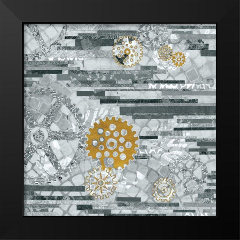 EU Timetable II BW Black Modern Wood Framed Art Print by Ferguson, Kathy