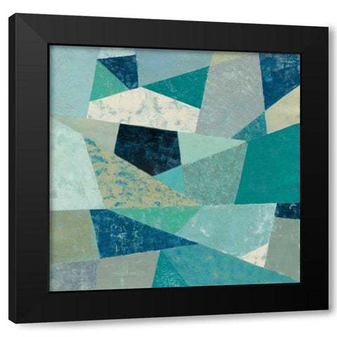 Indigo Geo Metric II Black Modern Wood Framed Art Print by Vassileva, Silvia