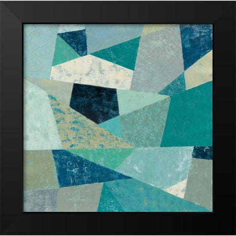 Indigo Geo Metric II Black Modern Wood Framed Art Print by Vassileva, Silvia