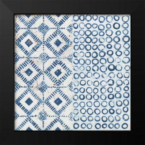 Maki Tile V Black Modern Wood Framed Art Print by Lovell, Kathrine