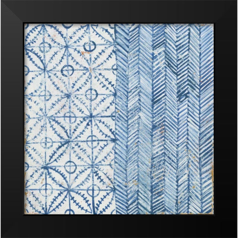 Maki Tile VII Black Modern Wood Framed Art Print by Lovell, Kathrine
