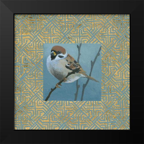 The Sparrow Black Modern Wood Framed Art Print by Lovell, Kathrine