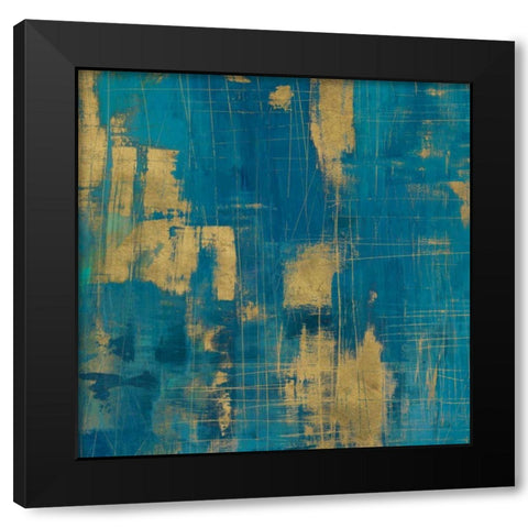 Northern Lights Crop Gold Black Modern Wood Framed Art Print with Double Matting by Averinos, Melissa