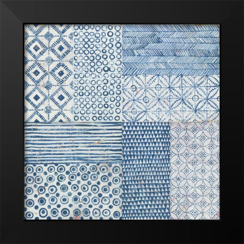 Maki Tile XV Black Modern Wood Framed Art Print by Lovell, Kathrine