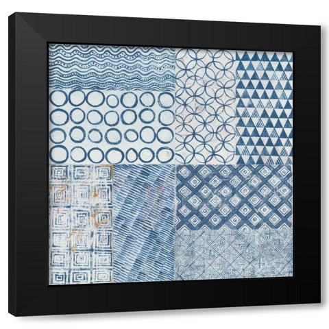 Maki Tile XVI Black Modern Wood Framed Art Print by Lovell, Kathrine