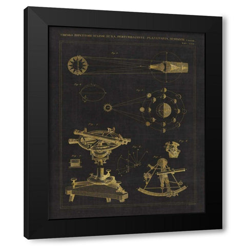 Astronomical Chart II Black Modern Wood Framed Art Print by Wild Apple Portfolio
