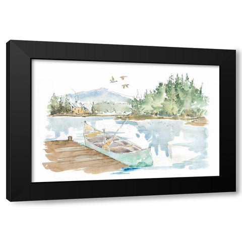 Lakehouse I on White Black Modern Wood Framed Art Print with Double Matting by Tavoletti, Anne