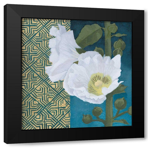 Soft Evening III indigo Black Modern Wood Framed Art Print with Double Matting by Lovell, Kathrine