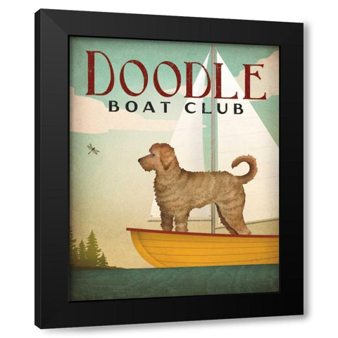 Doodle Sail Black Modern Wood Framed Art Print by Fowler, Ryan
