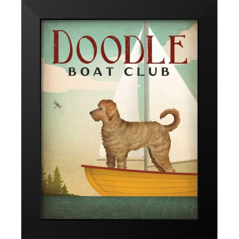 Doodle Sail Black Modern Wood Framed Art Print by Fowler, Ryan