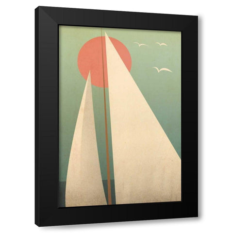 Sails III Black Modern Wood Framed Art Print by Fowler, Ryan