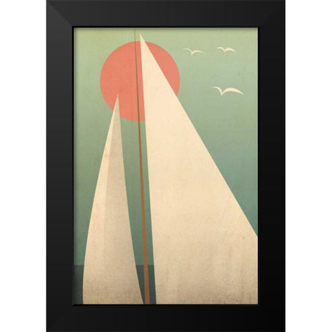 Sails III Black Modern Wood Framed Art Print by Fowler, Ryan