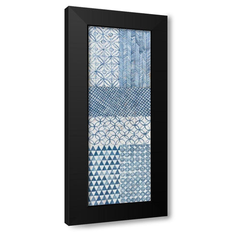 Maki Tile Panel I Black Modern Wood Framed Art Print by Lovell, Kathrine