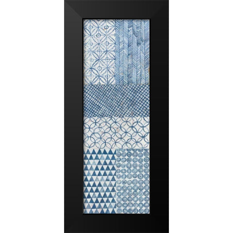 Maki Tile Panel I Black Modern Wood Framed Art Print by Lovell, Kathrine