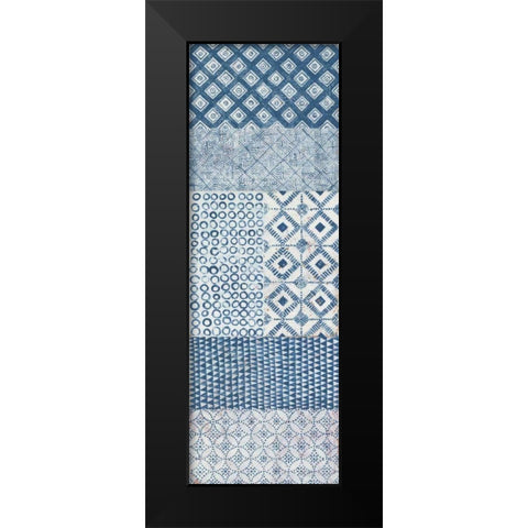 Maki Tile Panel II Black Modern Wood Framed Art Print by Lovell, Kathrine