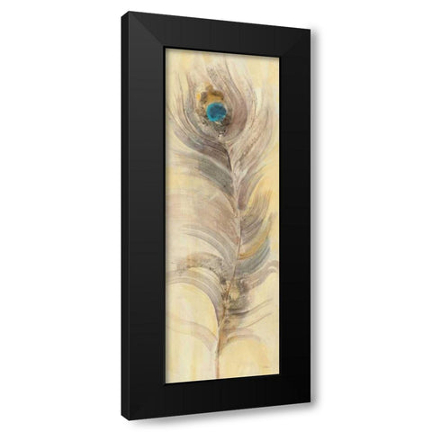 Blue Eyed Feathers II Black Modern Wood Framed Art Print by Hristova, Albena