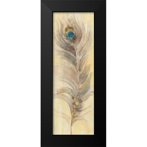 Blue Eyed Feathers II Black Modern Wood Framed Art Print by Hristova, Albena
